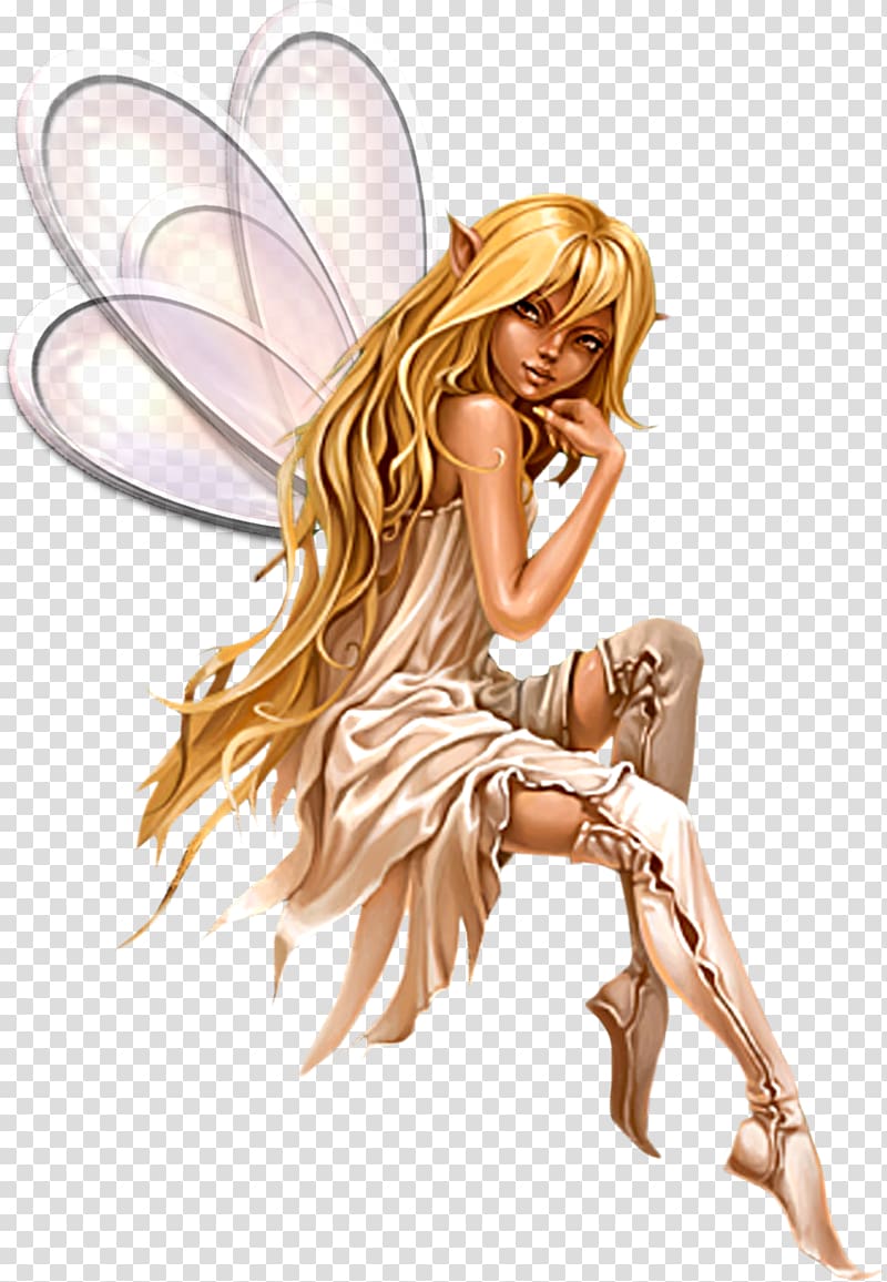 beige drape dress female fairy , Fairy tale Elf , Fairy transparent background PNG clipart