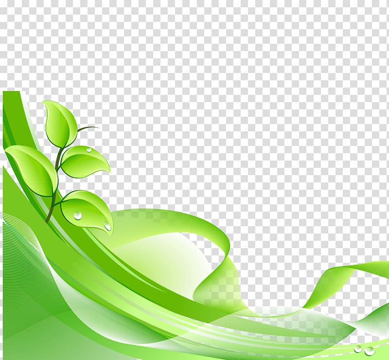 Green Euclidean Green Leaves Background Dynamic Material Plant Illustration Transparent Background Png Clipart Hiclipart