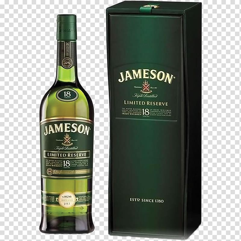Jameson Irish Whiskey Blended whiskey Scotch whisky, jameson transparent background PNG clipart