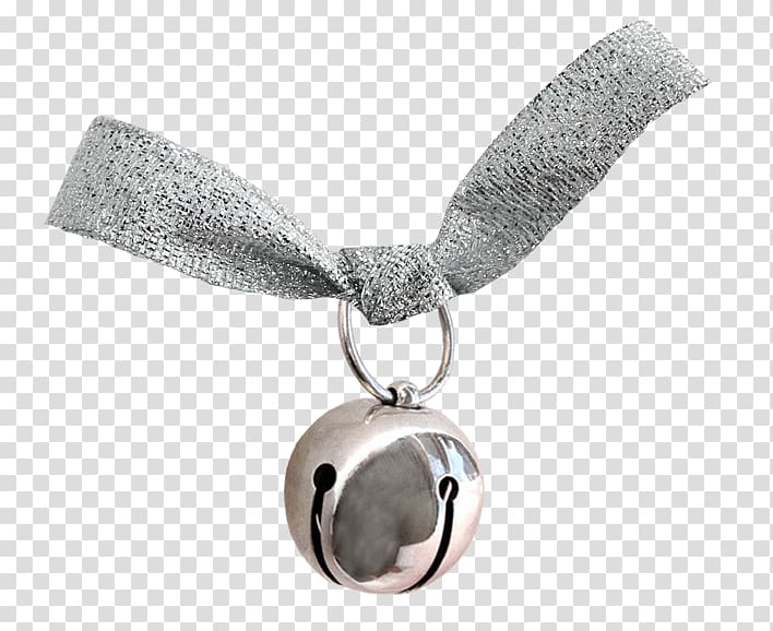 Silver Bell Ribbon, Silver bell transparent background PNG clipart