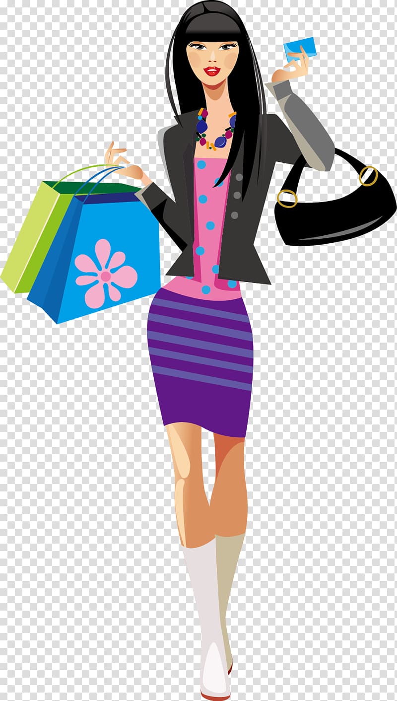 Shopping Woman Free content , Beautiful models transparent background PNG clipart