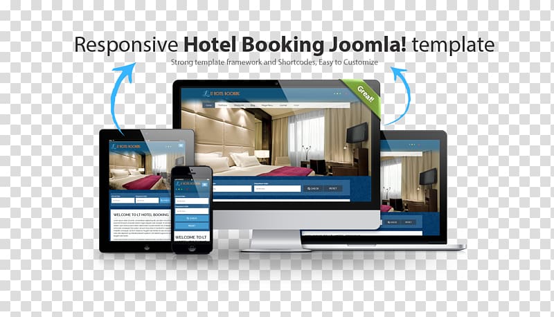 Responsive web design Template Online hotel reservations Joomla, hotel transparent background PNG clipart