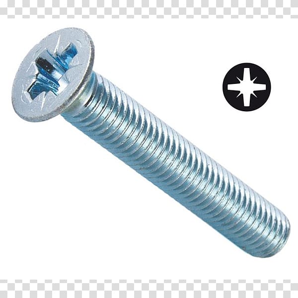 ISO metric screw thread ISO 1207 Pozidriv Fastener, screw transparent background PNG clipart