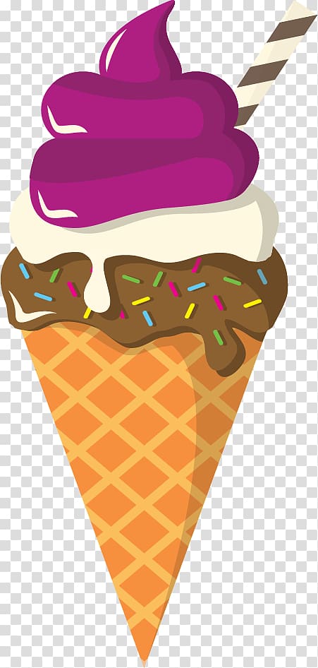 Neapolitan ice cream Dondurma Ice cream cone, hand-drawn ice cream transparent background PNG clipart