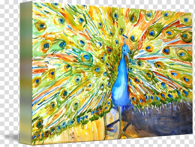 Modern art Watercolor painting Abstract art, watercolor peacock transparent background PNG clipart