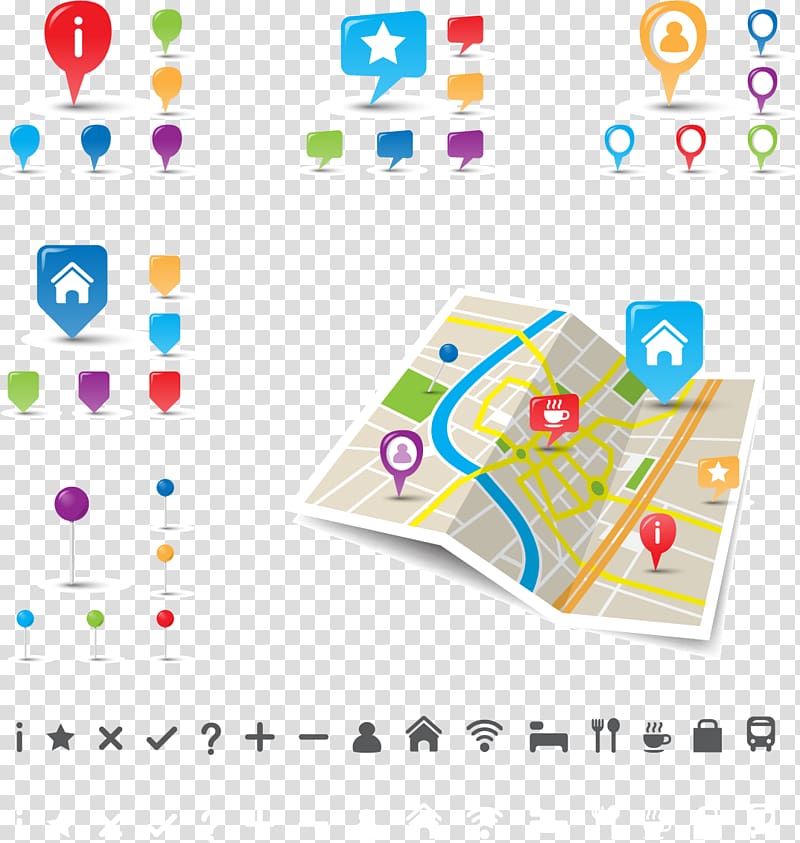 Map Navigation Icon, Map navigation icons transparent background PNG clipart