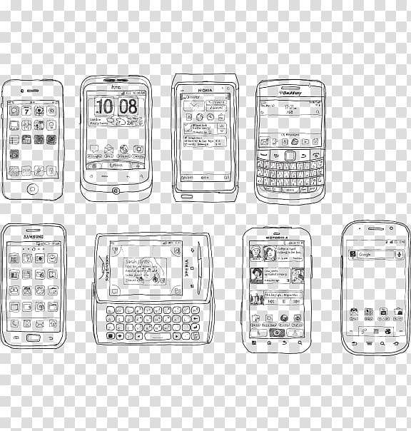 iPhone 4S iPhone 5 Drawing Smartphone, Phone lines transparent background PNG clipart