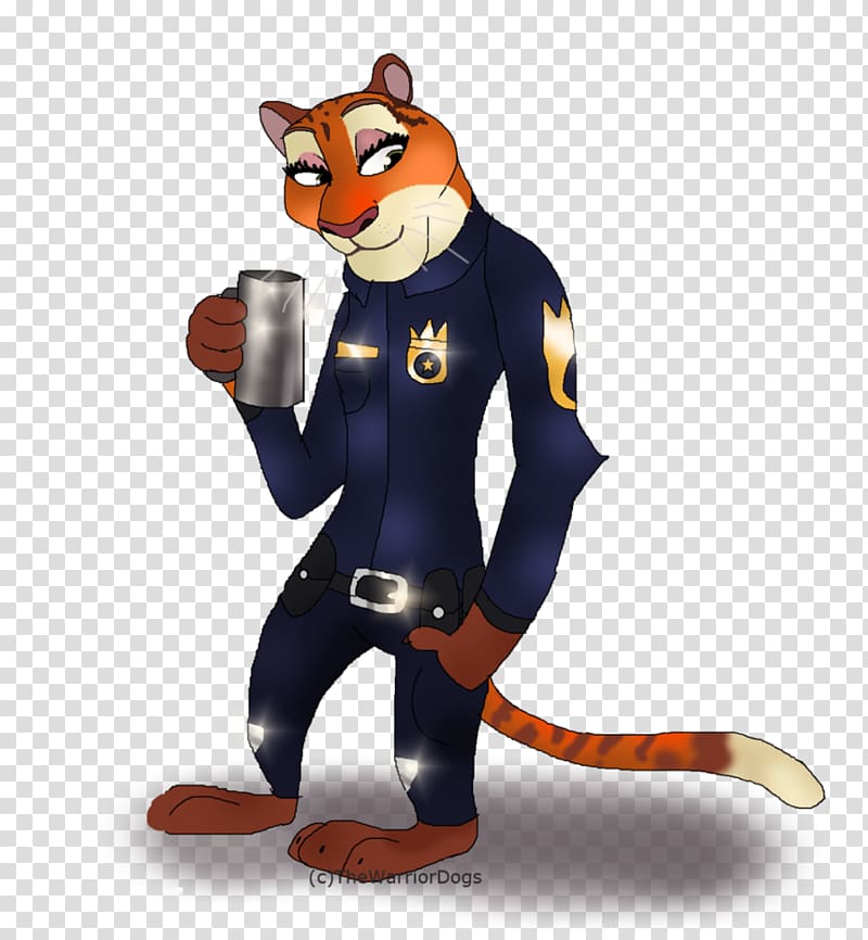 Carnivora Cartoon Character Mascot Figurine, Officer Fangmeyer transparent background PNG clipart