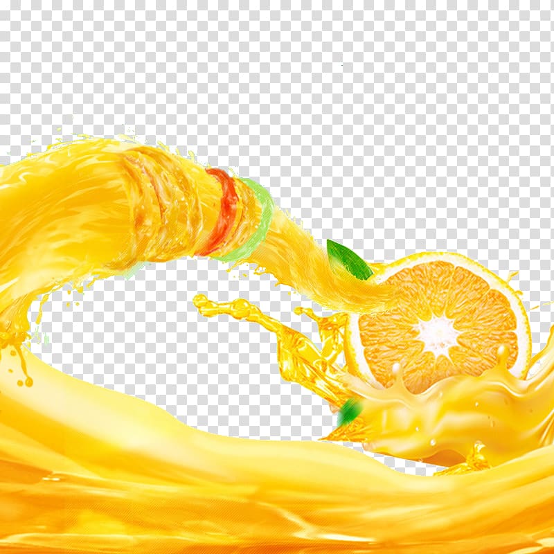 Orange juice Apple juice Fruchtsaft, Orange yellow orange juice transparent background PNG clipart