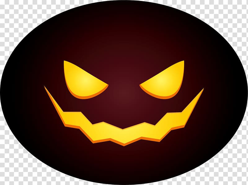 Jack-o-lantern Halloween Pumpkin, Yellow terror pumpkin head transparent background PNG clipart