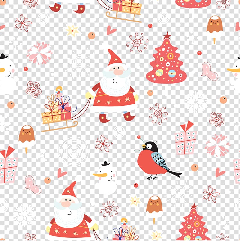 Santa Claus Christmas Pattern, Santa Claus Creative transparent background PNG clipart