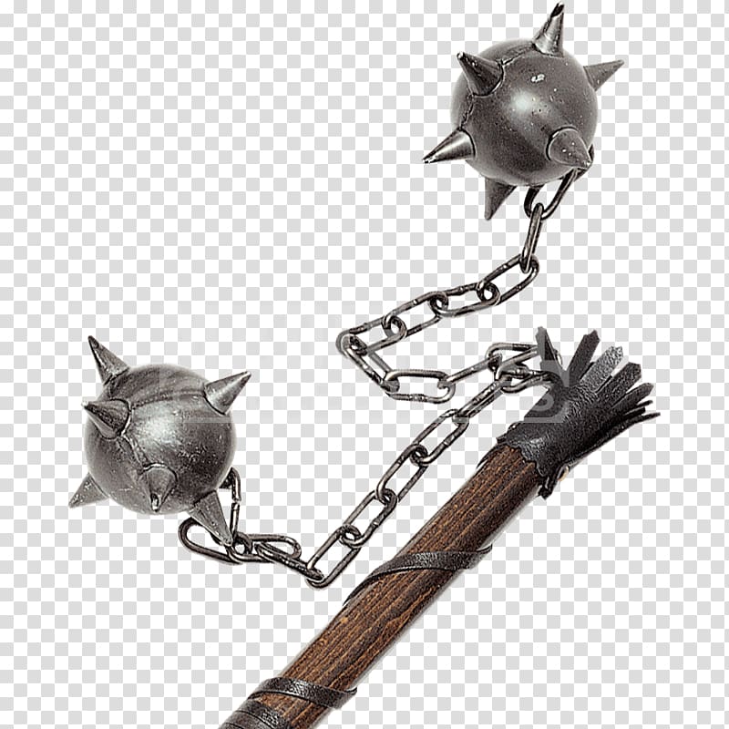 Middle Ages Flail Weapon 14th century Sword, ancient weapons transparent background PNG clipart