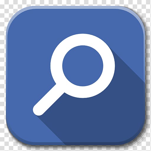 magnifying glass searching icon, blue symbol circle, Apps Search transparent background PNG clipart