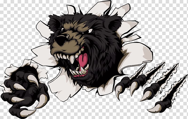 Bear claw Paw, bear transparent background PNG clipart