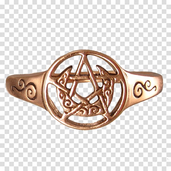 Wicca Pentagram Pentacle Wedding ring, ring transparent background PNG clipart