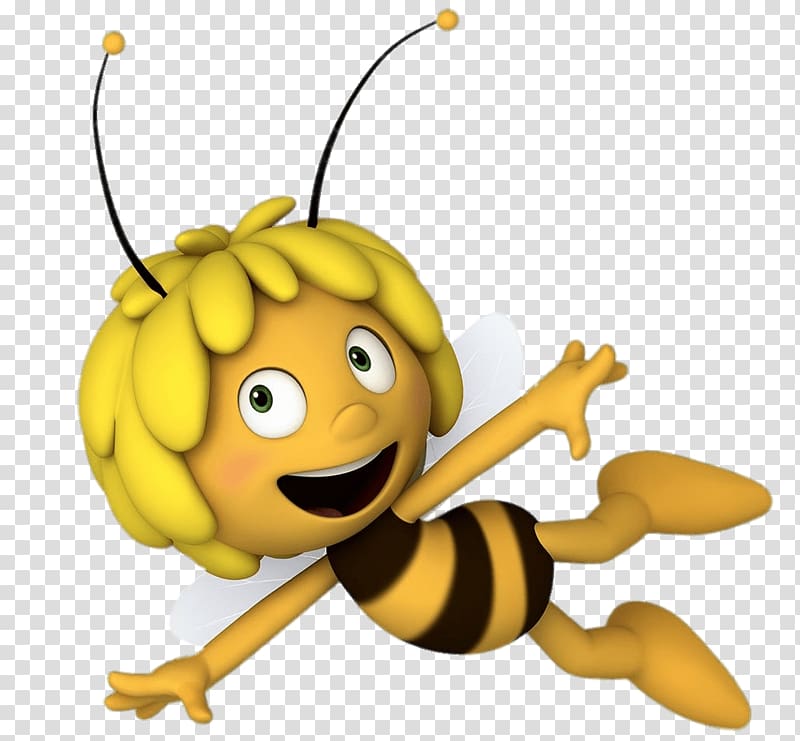 Maya the Bee movie illustration, Maya Flying transparent background PNG clipart
