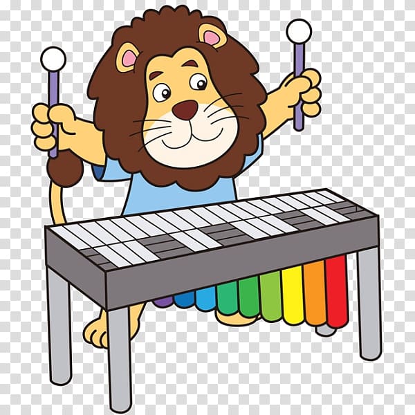 Marimba Las maxf1anitas Birthday Vibraphone, Cartoon lion material transparent background PNG clipart