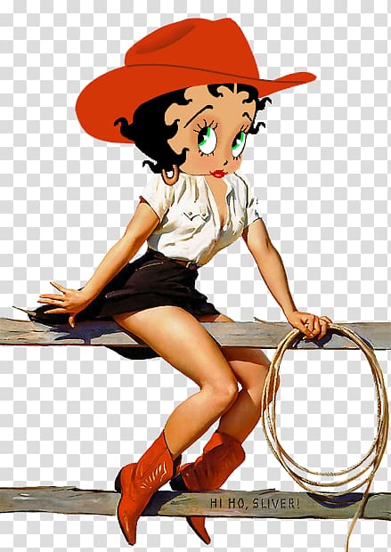 Pin-up girl Poster Painting Canvas print, cow girl transparent background PNG clipart