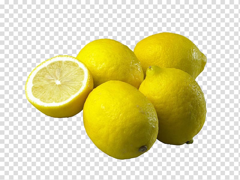 Sweet Lemon Citron Persian lime Key lime, Fresh lemon transparent background PNG clipart