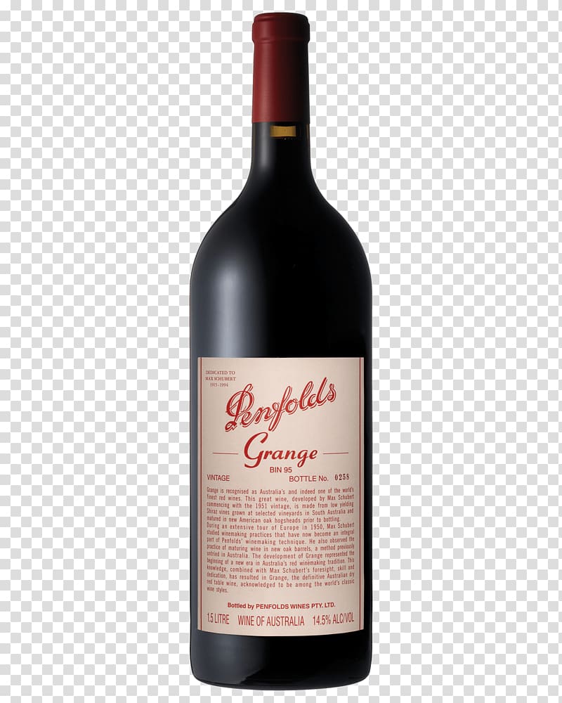 Red Wine 2001 Penfolds Grange Shiraz, wine transparent background PNG clipart