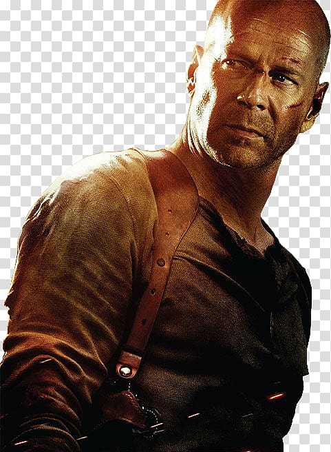 Bruce Willis Live Free or Die Hard John McClane Film, actor transparent background PNG clipart