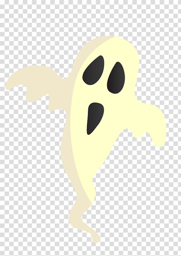 Yellow Smiley Cartoon Nose Font, White ghost scary transparent background PNG clipart