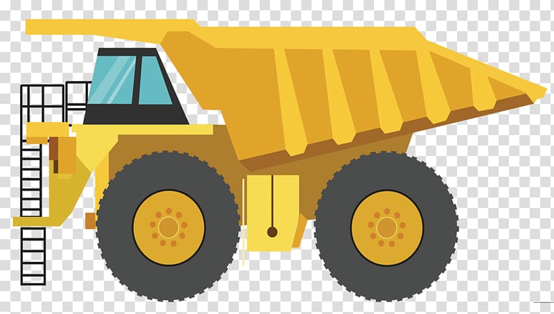 Euclidean Heavy equipment, Bulldozer flat material transparent background PNG clipart