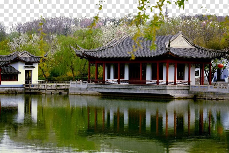 Chinese pavilion China Unicom Lake, Lake pavilion HQ transparent background PNG clipart