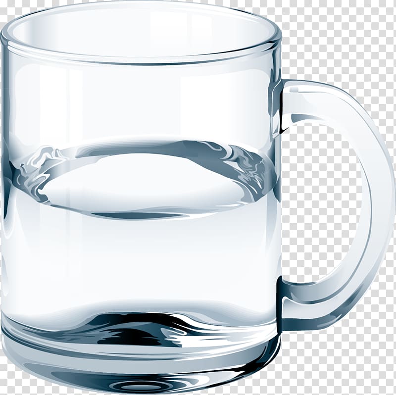 Glass Cup Water , Hand painted white glass transparent background PNG clipart