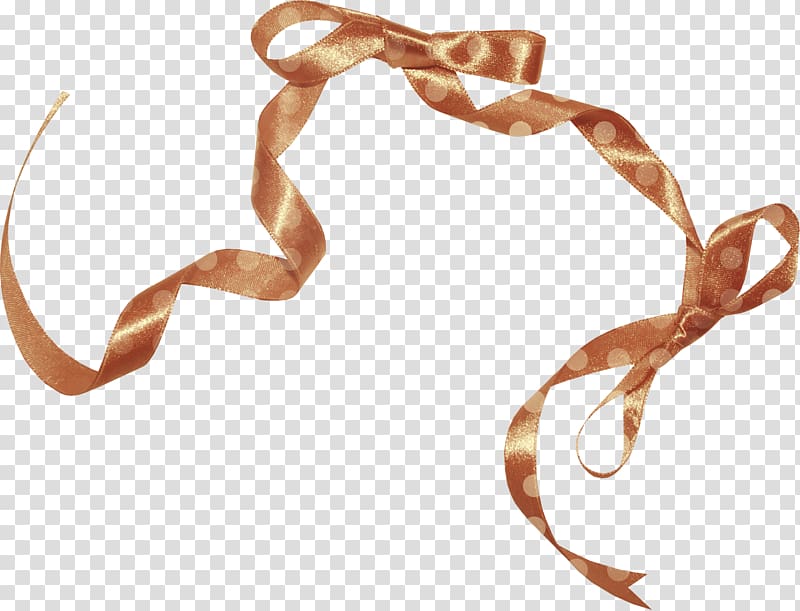 Brown ribbon Silk Shoelace knot, Brown silk ribbon transparent background PNG clipart