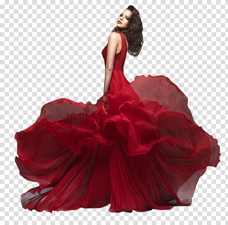 Dress Gown Red Woman, dress transparent background PNG clipart