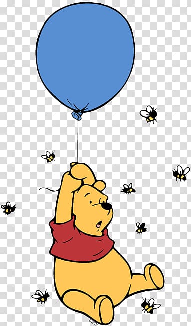 Winnie the Pooh holding balloon illustration, Winnie-the-Pooh Kaplan Tigger Piglet Balloon , winnie the pooh transparent background PNG clipart