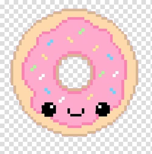 National Doughnut Day Tea Dunkin Donuts, Pixelated cartoon donut transparent  background PNG clipart | HiClipart