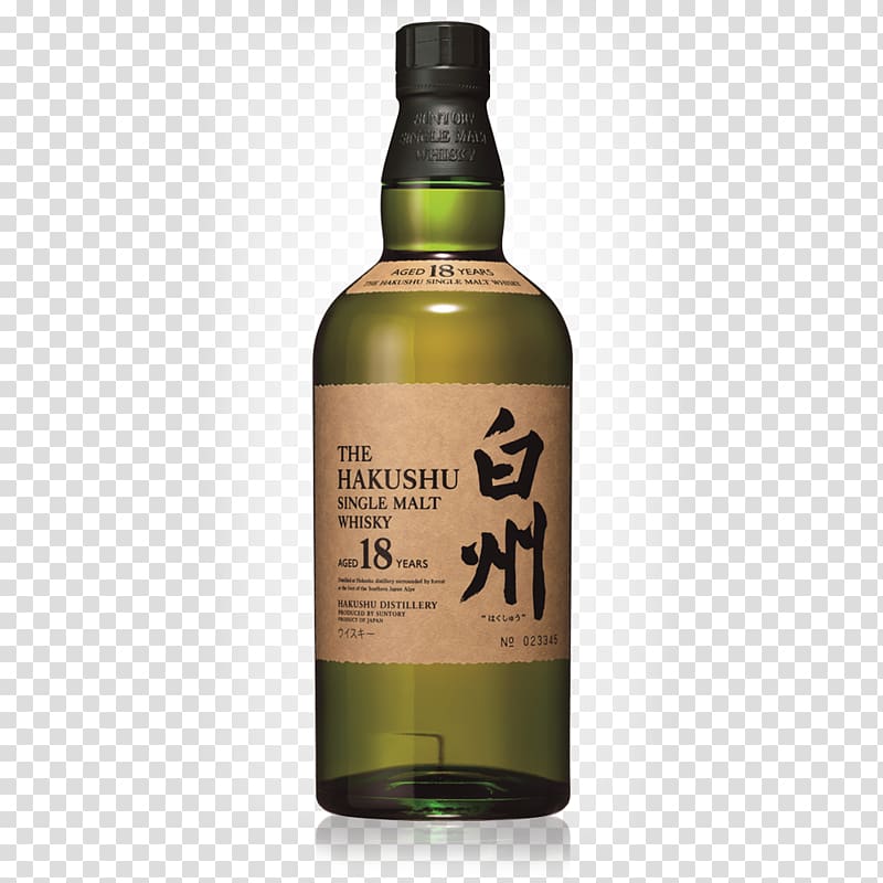 Japanese whisky Hakushu distillery Yamazaki distillery Whiskey Single malt whisky, 18 years old transparent background PNG clipart