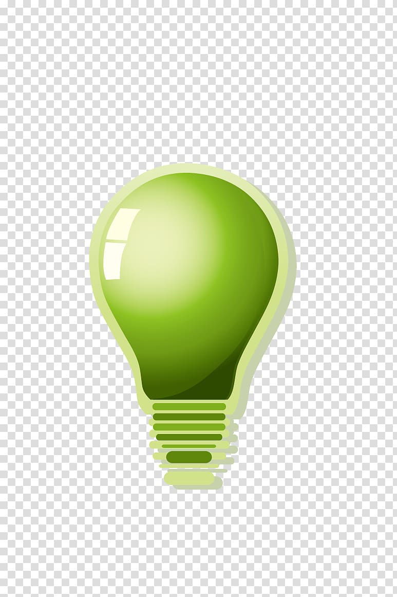 Incandescent light bulb Green, Green light bulb transparent background PNG clipart