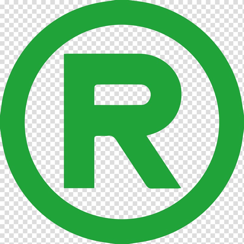 green R logo, Registered trademark symbol Copyright Patent, Letter R transparent background PNG clipart