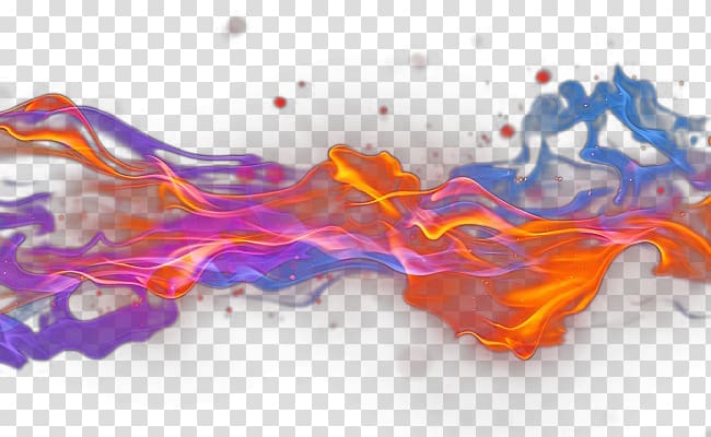 red and blue fire flames