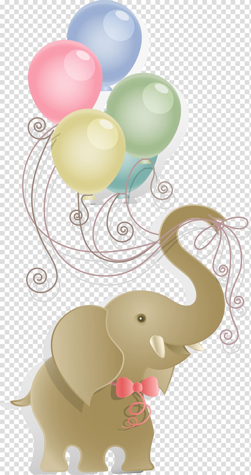 gray elephant holding balloon , Cartoon , cartoon elephant holding balloons transparent background PNG clipart