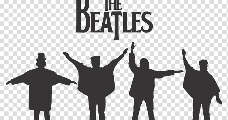 The Beatles Logo Abbey Road, Silhouette transparent background PNG clipart