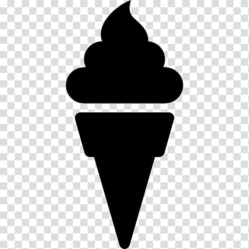 Ice Cream Cones Slush Frozen yogurt Soft serve, ice cream silhouette transparent background PNG clipart