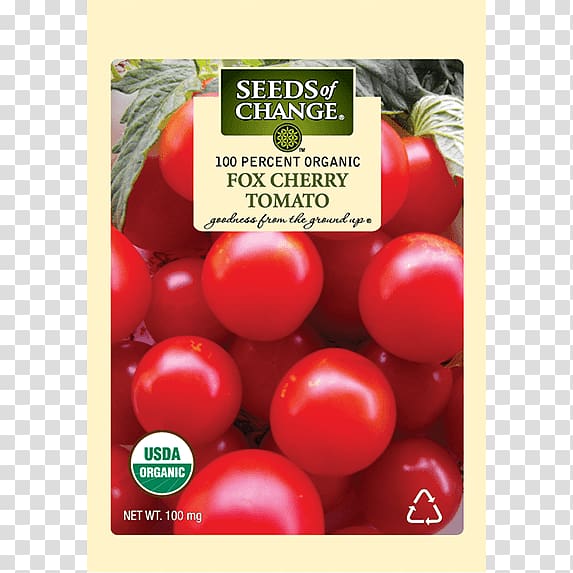 Plum tomato Organic food Bush tomato Seeds of Change, cherry tomato transparent background PNG clipart