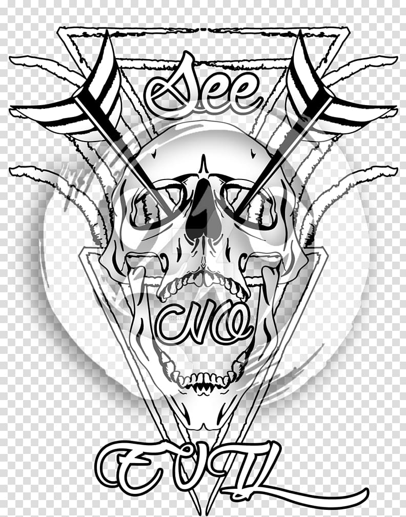 Design Sketch Skull Drawing Visual arts, design transparent background PNG clipart