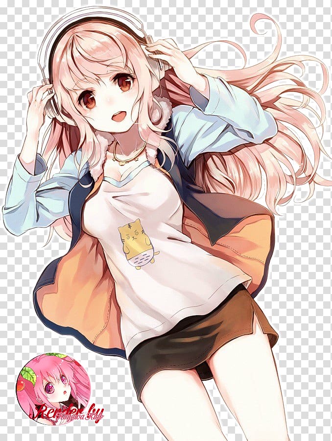 female anime character, Super Sonico Anime Manga Tsundere, Anime Girl transparent background PNG clipart