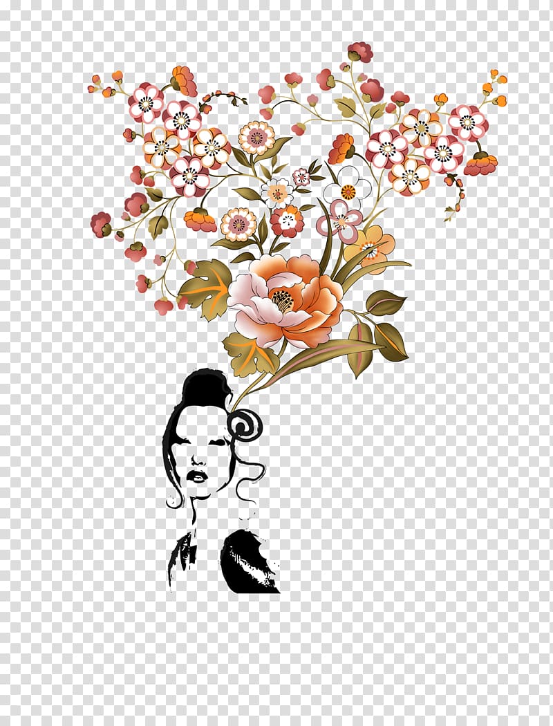 Woman , Flowers woman transparent background PNG clipart