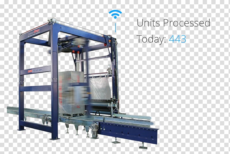 Stretch wrap plastic Packaging and labeling Machine Coating, pallet transparent background PNG clipart