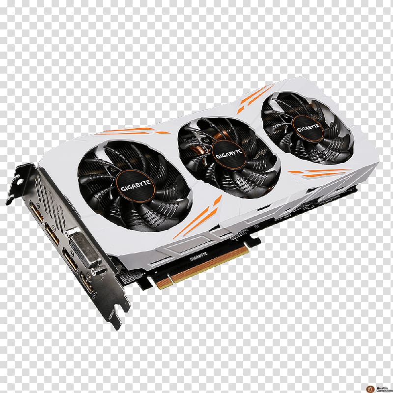 Graphics Cards & Video Adapters NVIDIA GeForce GTX 1080 Ti Gigabyte Technology Gigabyte video card with Geforce Gtx 1080Ti GV-N108TGAMING OC-11GD, nvidia transparent background PNG clipart