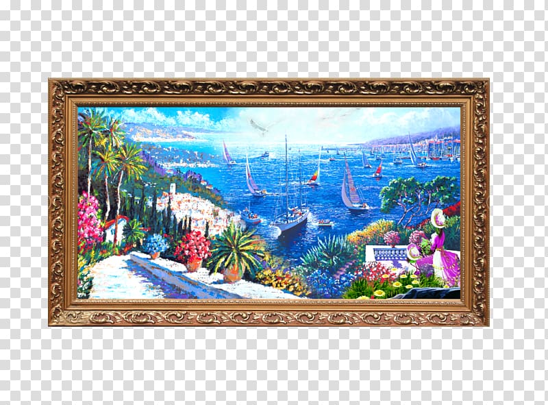 Oil painting Landscape painting, European style oil painting transparent background PNG clipart