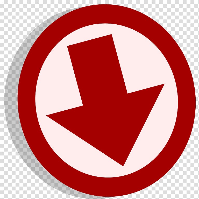 Arrow Scalable Graphics Symbol Computer Icons , Red Arrow Down transparent background PNG clipart