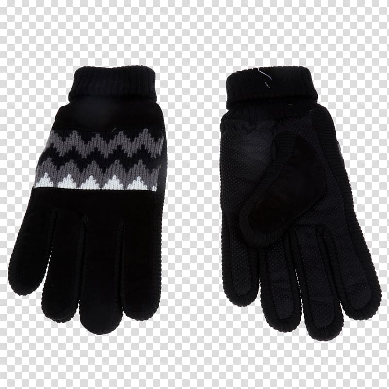 Knitting Glove Wool Jacquard, Black wool knit gloves transparent background PNG clipart