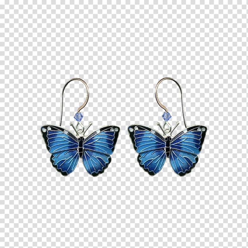 Butterfly Earring Blue morpho Jewellery Necklace, butterfly transparent background PNG clipart